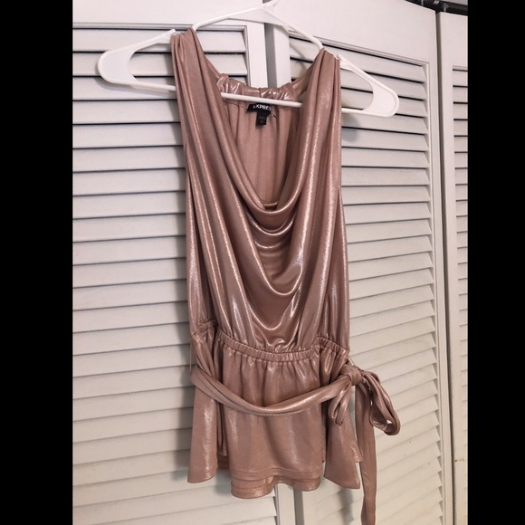 Express champagne shimmer tank - Picture 1 of 3